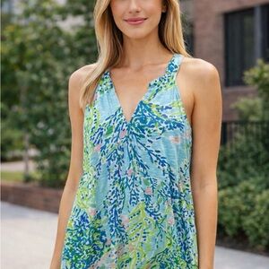 Lilly Pulitzer Blue and Green cotton tank